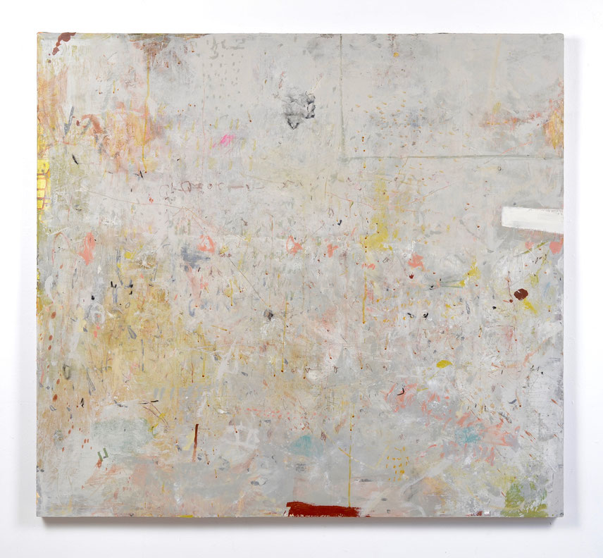 Acrylic, drawing medium & oil stick on 1/8" birch plywood, 44"x 48", 2022, $4,500.