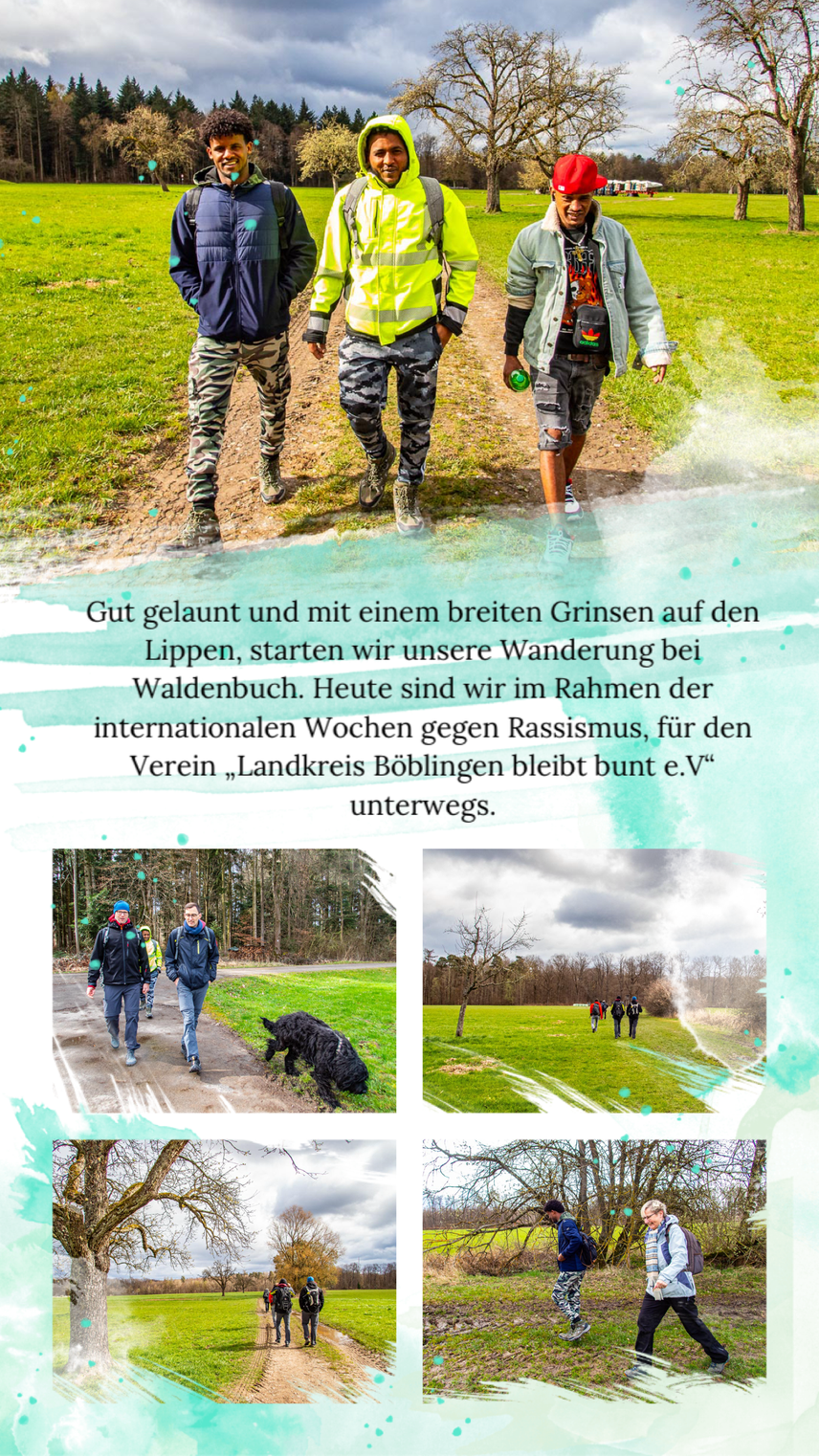 Mit dem ehrenamtlichen Integrationsprojekt "Wanderglück" unterwegs auf dem Premiumwanderweg "Herzog-Jäger-Pfad" im Naturpark Schönbuch.