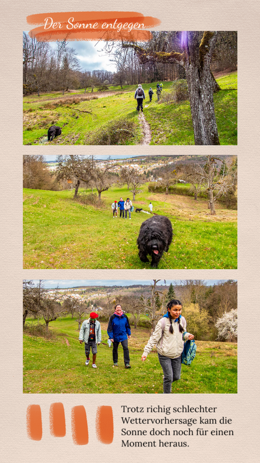 Mit dem ehrenamtlichen Integrationsprojekt "Wanderglück" unterwegs auf dem Premiumwanderweg "Herzog-Jäger-Pfad" im Naturpark Schönbuch.