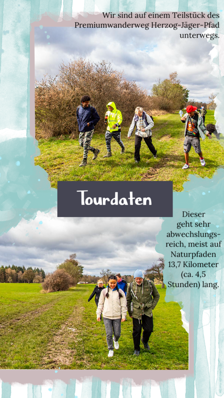 Mit dem ehrenamtlichen Integrationsprojekt "Wanderglück" unterwegs auf dem Premiumwanderweg "Herzog-Jäger-Pfad" im Naturpark Schönbuch.