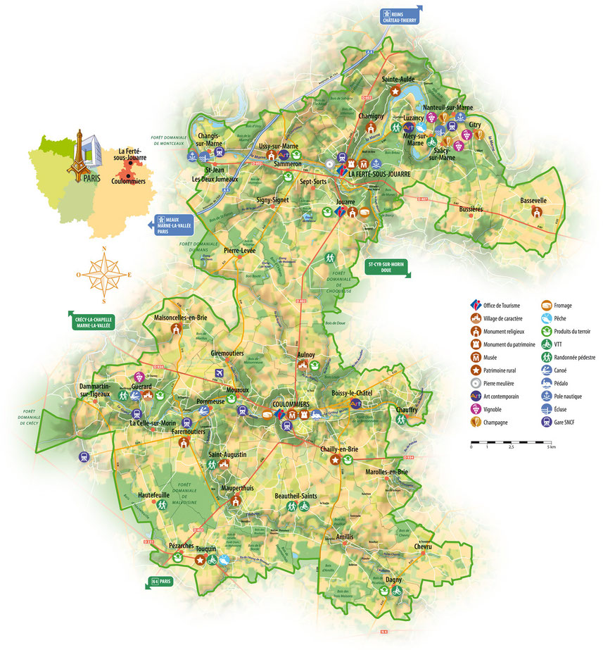 Cartographie touristique : Coulommiers Pays de Brie