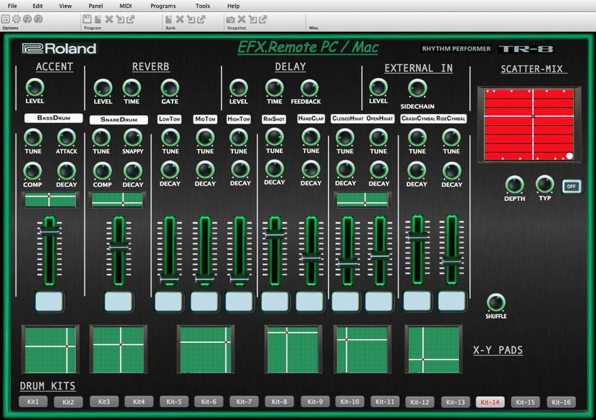 Roland Aira TR-8 Rhythm Performer-Midi Editor "PC / MAC" / VST and Standalone