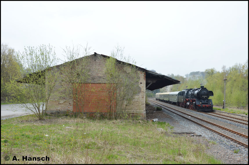 Auch die alte Verladehalle kam einmal ganz mit aufs Bild