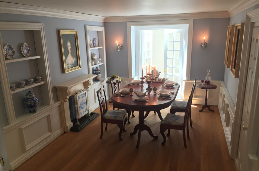tinyrooms Georgian dolls house dining room