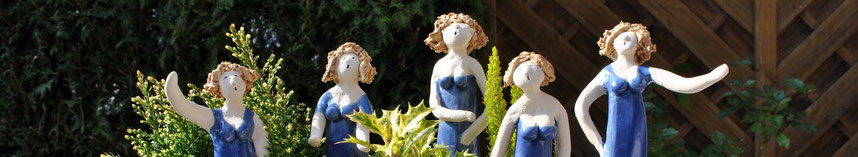 Keramikfiguren Swinging Ladies