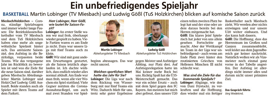 Bericht im Miesbacher Merkur am 28. Juni 2022 - Zum Vergrößern klicken