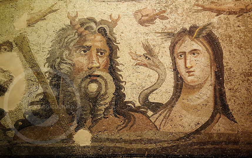 Mosaico di Oceano e Teti, Casa di Oceano (II-III sec. d.C.) - Museo dei mosaici di Zeugma