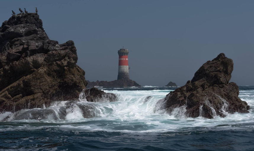 houle en Bretagne dans l'archipel du finistère