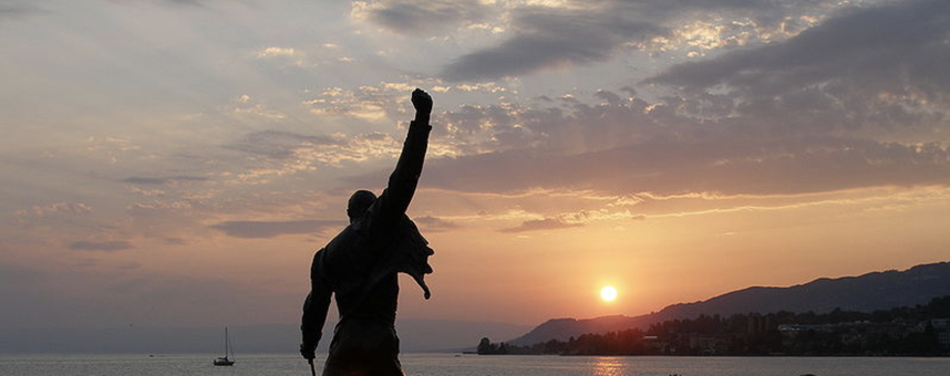 Freddy Mercury Bronzestatue in Montreux