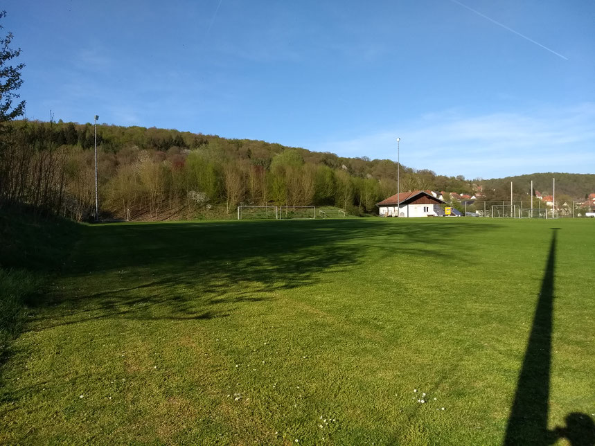 Fußball bzw. Rasensport-Trainingsanlage mit Flutlicht