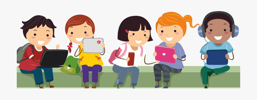 Children on mobile devices