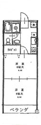 ハイツオアシス ２K①　 間取り図