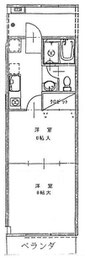 ハイツオアシス ２K②　 間取り図