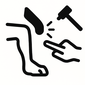 Icon für Test der Reflexe, Muskelspannung und Tiefensensibilität