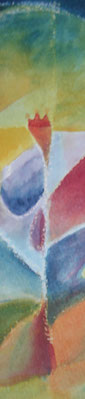 Die Pflanze, Bild mit Pflanzenfarben gemalt