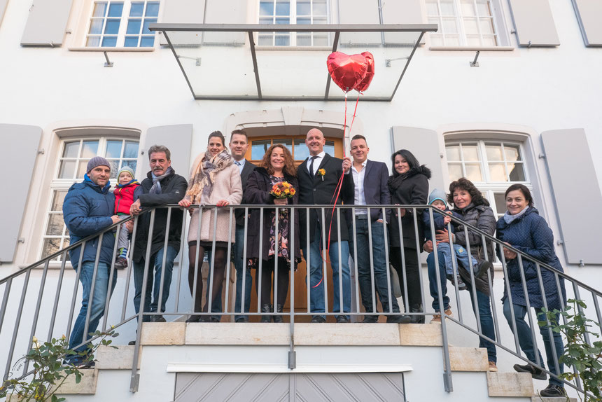 Gruppenfoto, Hochzeit, Hochzeitsfeier, Hochzeitsfotografie, Hochzeitsfotograf, Basel