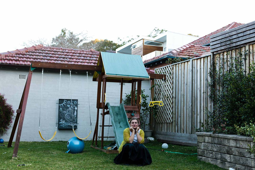 Yard Portrait from my five year old charge, Sydney, Australia