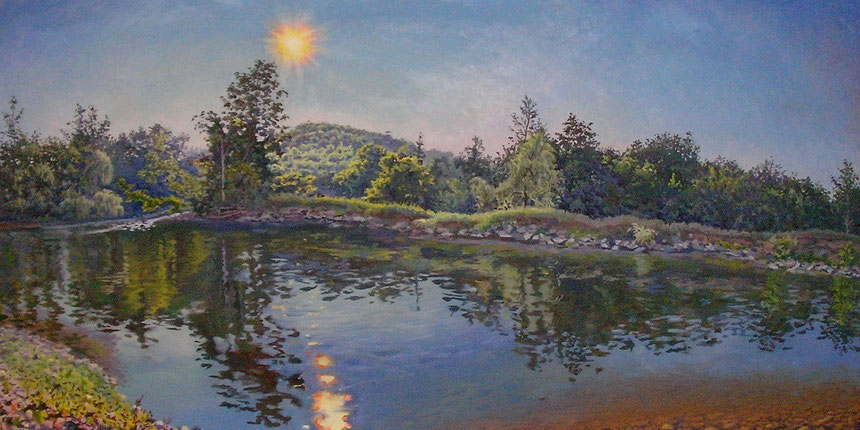 Afternoon Sun on Schoharie Creek @24 x 54"