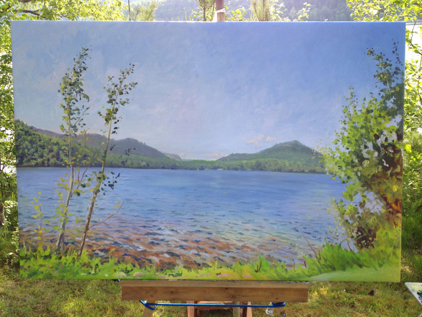 Plein Air Oil Study, Brant Lake, NY