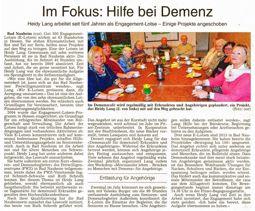 Im Fokus: Hilfe bei Demenz, WZ 28 01 2014