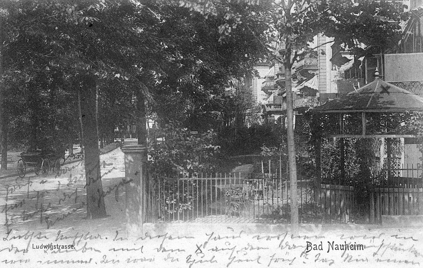 Ecke Lessingstrasse / Ludwigstrasse 17 etwa 1904, Postkarte: Online-Museum