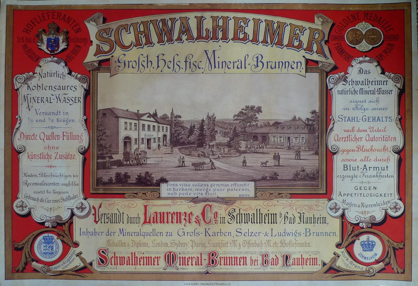 Auszeichnung des Schwalheimer Quellwassers, überreicht vom damaligen Bad Nauheimer Bürgermeister Peter Keller, Sammlung Wolfgang Zeh