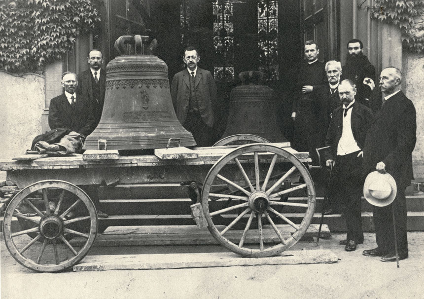 Weihe der Glocken in der katholischen Bonifatius-Kirche Bad Nauheim am 21. Juni 1917, Foto von Familie Werle, Online-Museum Bad Nauheim