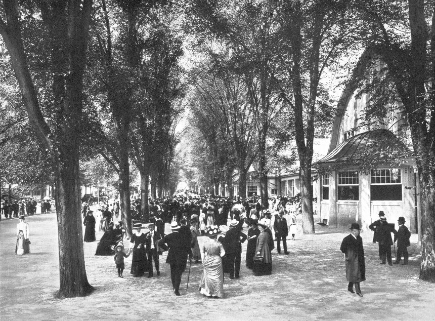 Parkstrasse: Verlängerung der Ludwigstrasse um 1916; Geschenkmappe der Großherzoglichen Kurverwaltung - Online-Museum