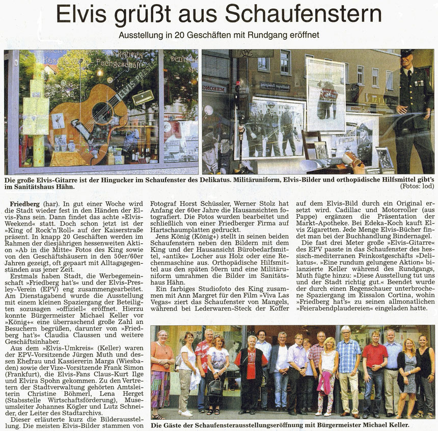 Elvis grüßt aus den Schaufenstern, WZ 06.08.2015, Text: har, Fotos: lod