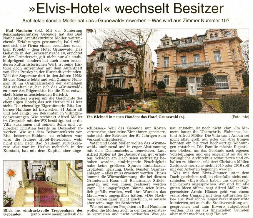 Elvis-Hotel wechselt Besitzer, WZ 19.02.2015, Bernd Klühs