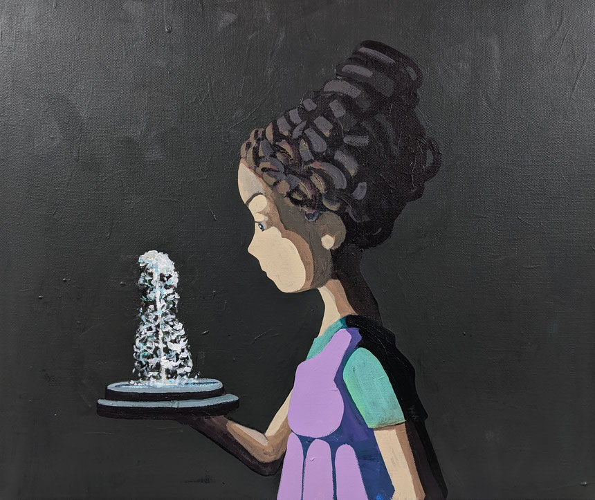 fountain - Acryl auf Leinwand, 50x60cm, 2019