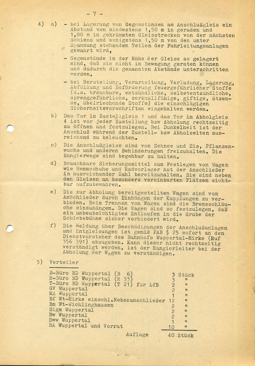 Bedienungsanweisung vom 01. März 1973, Seite 7