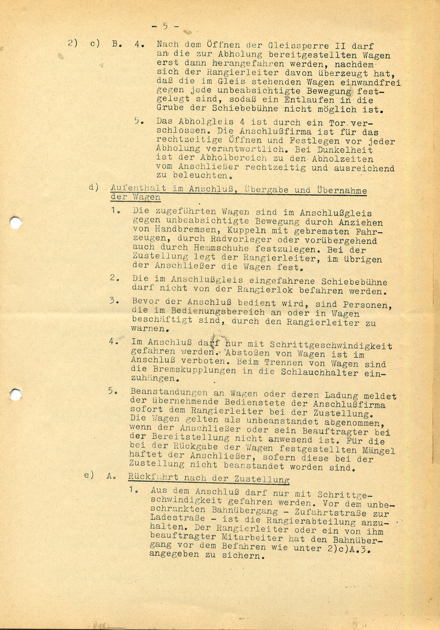 Bedienungsanweisung vom 01. März 1973, Seite 5