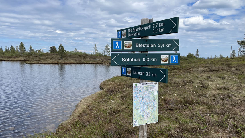 Sehr gute Beschilderung, eher unüblich in Norwegen