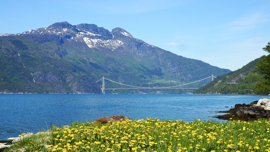 Brücke über den Eidfjorden