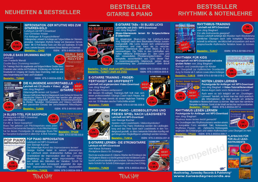 Tunesday Bestseller Seite 2 - bitte Anklicken zum Vergrößern! (PDF-Download siehe oben!)