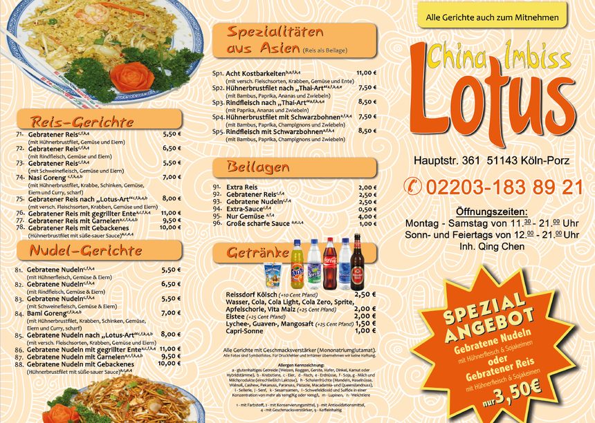 Herzlich Willkommen bei China Imbiss Lotus! - lotus-porzs Webseite!