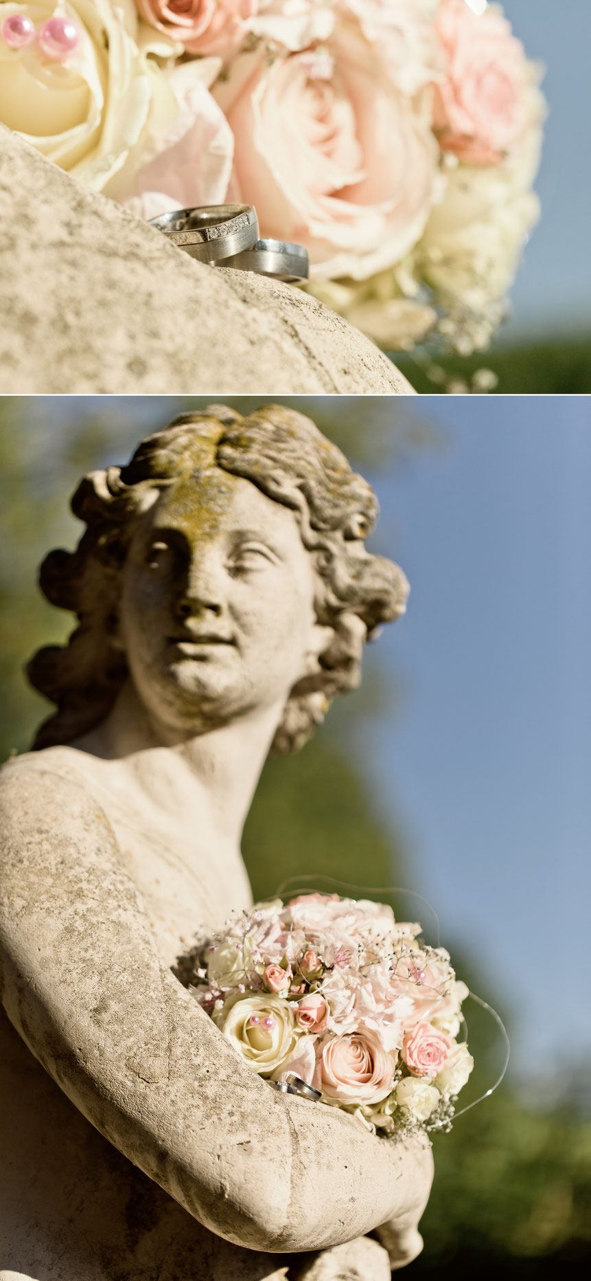 eheringe, brautstrauß, schloss lichtenwalde