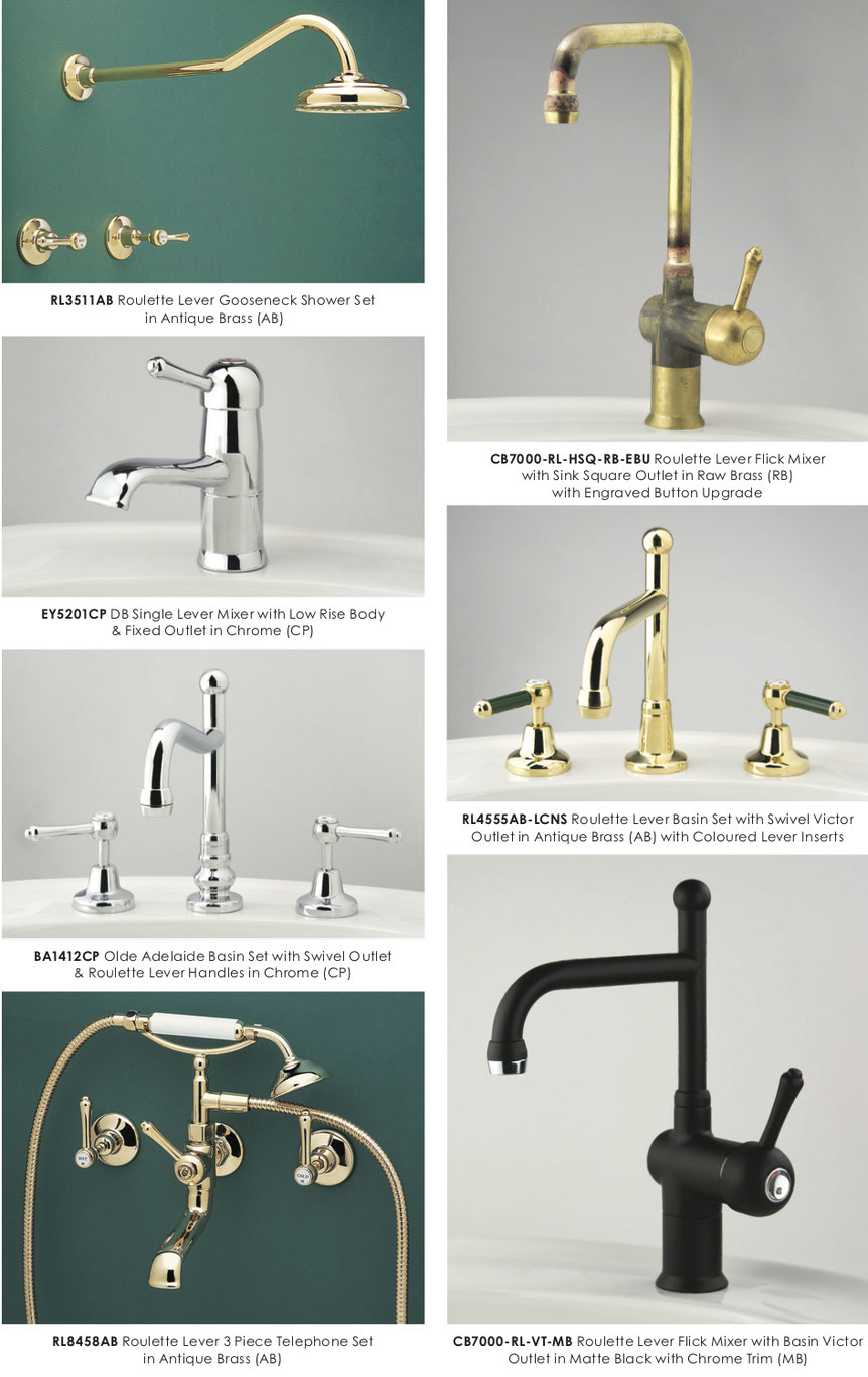 Traditional, Vintage, Heritage, Colonial, Victorian, Federation, Antique Style Tapware showers