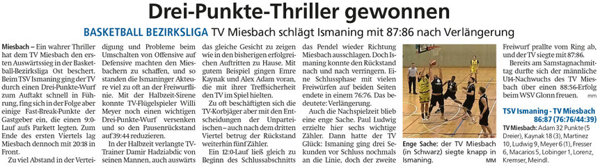 Bericht im Miesbacher Merkur am 27. November 2024 - Zum Vergrößern klicken