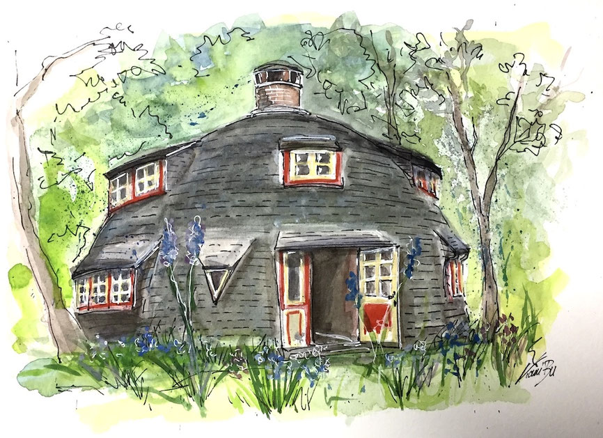 Käseglocke, Worpswede/ Urban Sketching by karibudesign