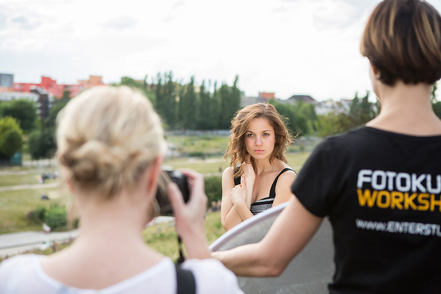 Portrait Fotokurs Teilnehmer Model