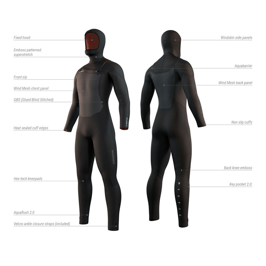 Mystic Voltt Hooded Fullsuit 6/4/3mm Fzip bei WindSucht