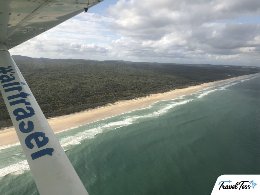 Recreatievlucht boven Fraser Island