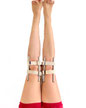 Yoga Kniestäbe Set mit 2 und 4 Edelstahlstäben, mit oder ohne Kniegurten. Metallstäbe für Yoga-Therapie zur Knieausrichtung
