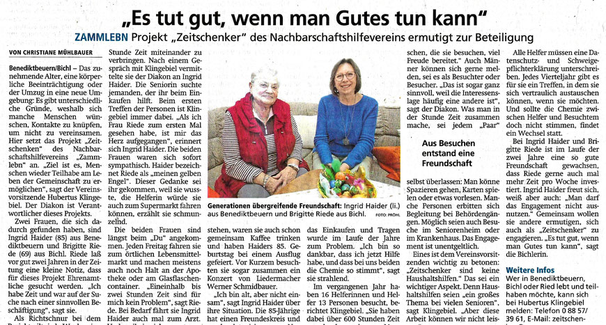 Bericht von Christiane Mühlbauer im Tölzer Kurier am 19.April 2024