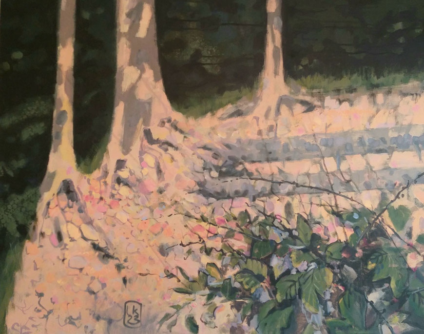 Aufsteigende Wärme, 2023. Acryl auf Leinwand, 80 x 100 cm, CHF 2'860