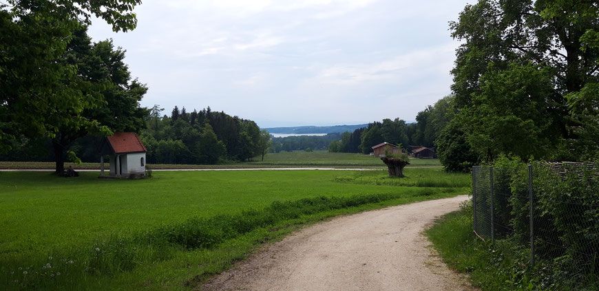 Blick auf den Simssee von Bad Endorf, Foto: Bettina Krogemann