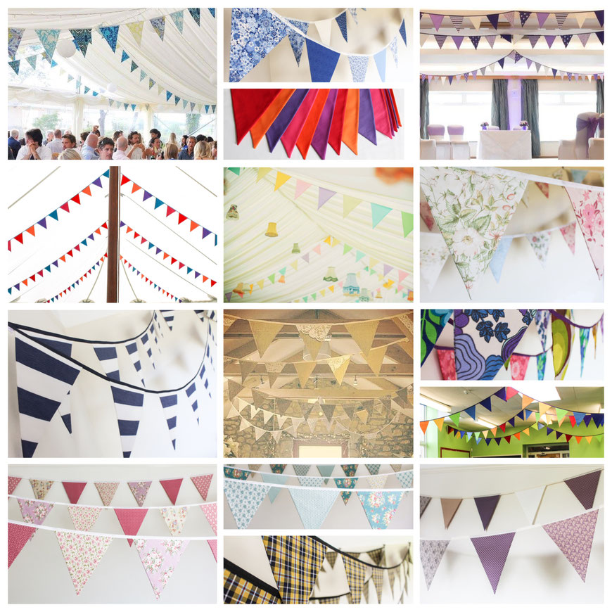 funky flags bunting wedding bunting decor fabric flags marquee hotel cornwall cornish bride to be nautical rustic vintage decor purple pink dusky pastels tartan rainbow cadbury cute pretty country weddding getting married in cornwall hire 