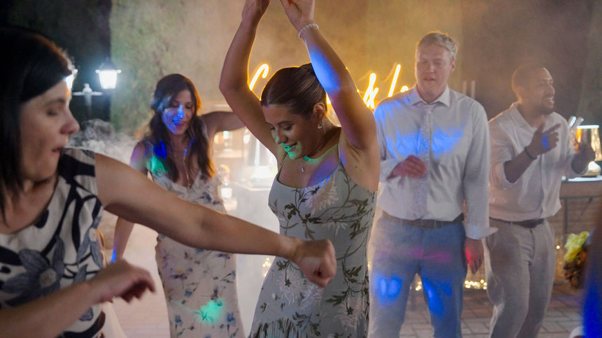 destination wedding in Tuscany at Borgo Tre Rose in Montepulciano. After Party